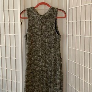 Black and white asymmetrical dress